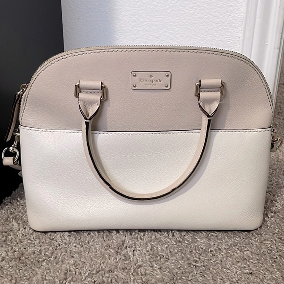 kate spade Handbags - Kate Spade Satchel Purse White/Nude